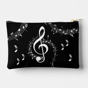 Klimaktische G-Schlüssel-Musik Schwarz Zubehörtasche