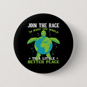 Klimaschutz-Aktivismus des Earth Day Turtle Button