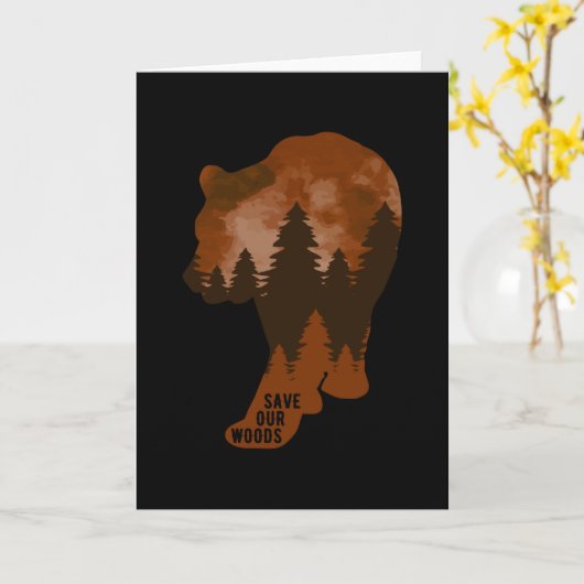 Klimaschutz-Bär Karte (Gelbe Blume)