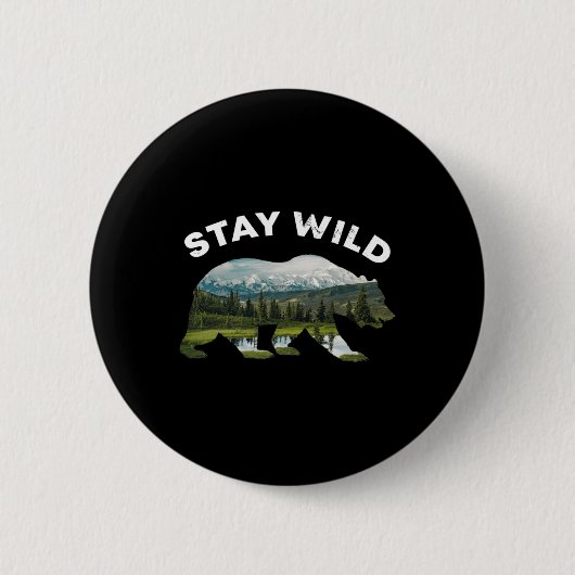 Klimaschutz-Bär T Button (Vorderseite)