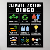 Klimaschutz Bingo-Earth-Day Klimawandel Poster (Vorne)