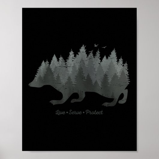 Klimaschutz I Natur-Igel Poster (Vorne)