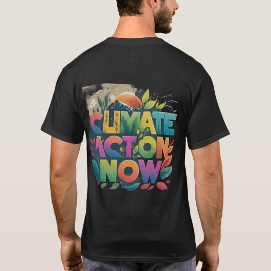 Klimaschutz Jetzt Design der menschlichen T-Shirt (Rückseite)