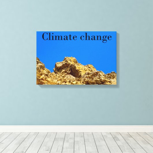 Klimaschutz Leinwanddruck (Insitu (Holzboden))