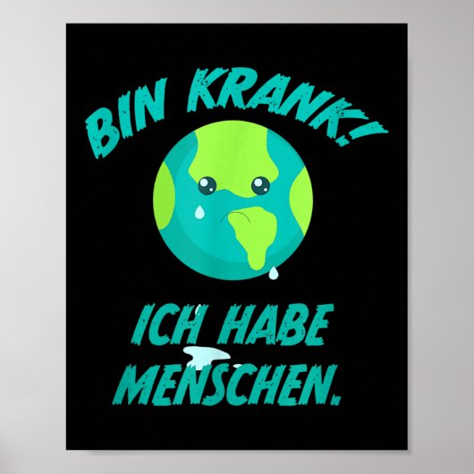 Klimaschutz Planet Erde Poster (Vorne)
