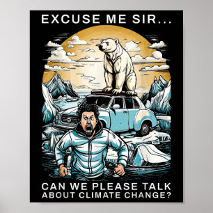 Klimaschutz-Polar-Bärenschutz Poster