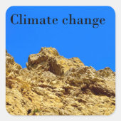 Klimaschutz Quadratischer Aufkleber (Vorderseite)