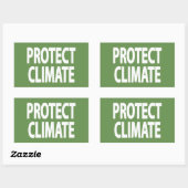 Klimaschutz Rechteckiger Aufkleber (Blatt)
