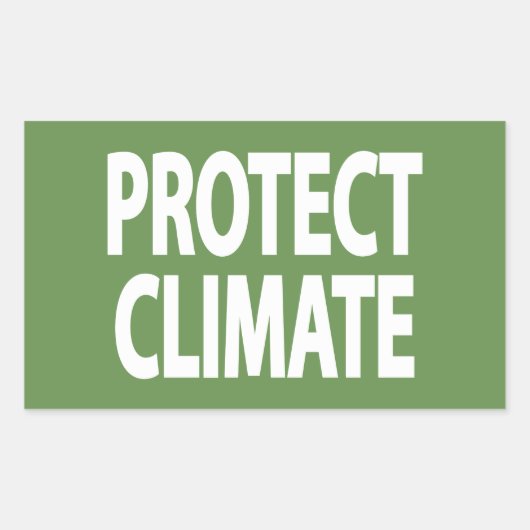 Klimaschutz Rechteckiger Aufkleber (Vorderseite)