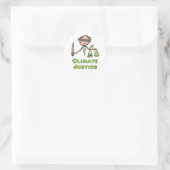 Klimaschutz Runder Aufkleber (Tasche)
