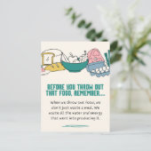 Klimaschutzplakat zur Bekämpfung von Lebensmittela Postkarte (Stehend Vorderseite)