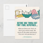 Klimaschutzplakat zur Bekämpfung von Lebensmittela Postkarte (Vorne/Hinten)