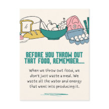 Klimaschutzplakat zur Bekämpfung von Lebensmittela