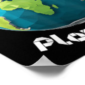 Klimaschutzplan Origami Earth Planet B Env Poster (Ecke)