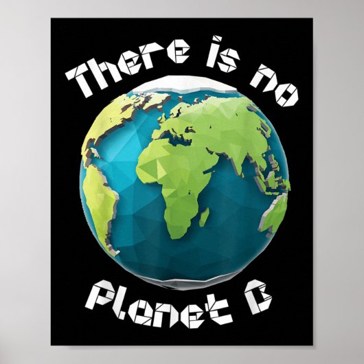 Klimaschutzplan Origami Earth Planet B Env Poster (Vorne)