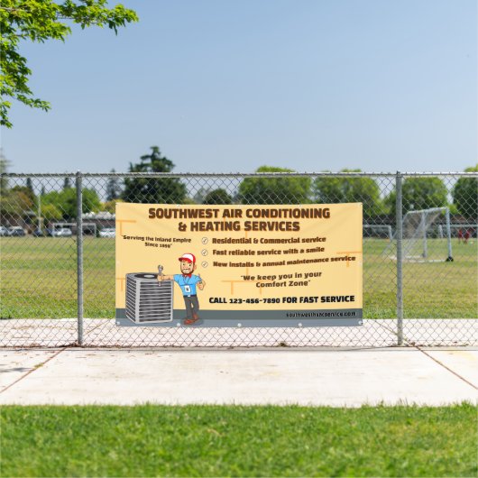 Klimatisierende Heizung HVAC groß anpassen Banner (Insitu)