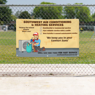 Klimatisierende Heizung HVAC Shop anpassen Banner