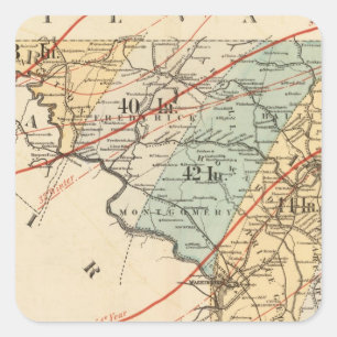 Klimatologische Karte des Staat Maryland Quadratischer Aufkleber