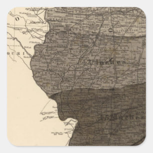 Klimatologische Karte, Illinois Quadratischer Aufkleber