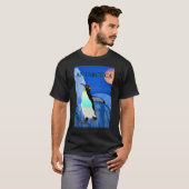 Klimawandel Antarktis Gletscherpinguin und Mond T-Shirt (Vorne ganz)