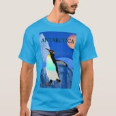 Klimawandel Antarktischer Gletscherpinguin Moonsca T-Shirt (Vorderseite)