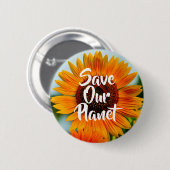 Klimawandel-Bewusstseins-Knopf Button (Vorne & Hinten)