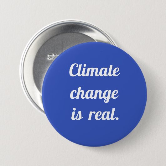 Klimawandel: Blaue Schaltfläche Button (Vorne & Hinten)