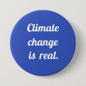 Klimawandel: Blaue Schaltfläche Button (Vorderseite)
