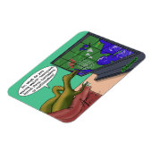 Klimawandel Dinosaurier Parody-Cartoon Magnet (Linke Seite)