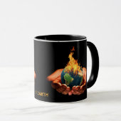 Klimawandel Globale Erwärmung Erde Feuer Tasse (VorderseiteRechts)