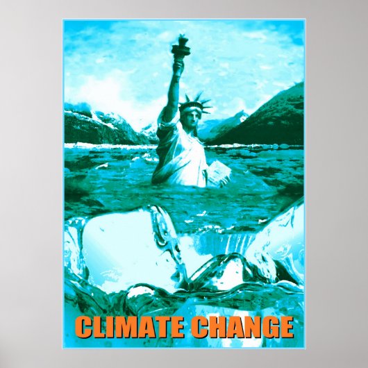 Klimawandel globale Erwärmung Poster (Vorne)