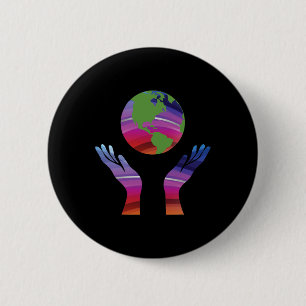 Klimawandel - Globales Erwärmungs-T-Shirt des Eart Button