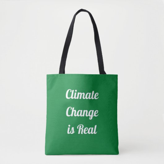 Klimawandel: Grün und Weiß Tasche (Vorderseite)