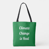 Klimawandel: Grün und Weiß Tasche (Rückseite)