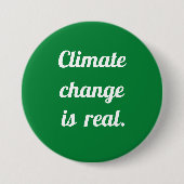 Klimawandel: Grüner Button (Vorderseite)