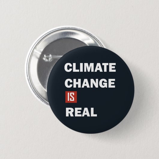 Klimawandel ist real button (Vorne & Hinten)