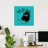 Klimawandel ist real poster (Heimbüro)