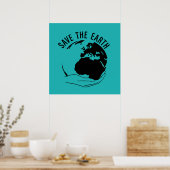 Klimawandel ist real poster (Küche)
