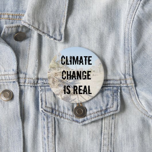 Klimawandel ist wirklicher Knopf Button (Beispiel)