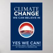 Klimawandel - Ja, wir können Obama Parody-Poster s Poster (Vorne)