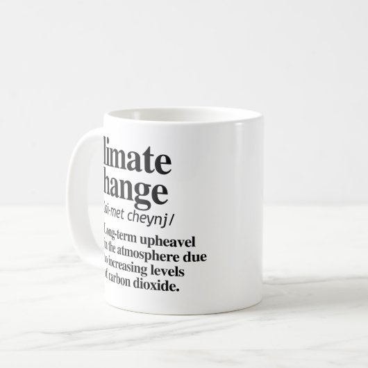 Klimawandel Kaffeetasse (Vorderseite Links)