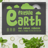 Klimawandel | Kohlenstoffverunreinigung | T - Shir Geschirrtuch (Gefaltet)