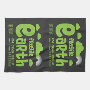 Klimawandel   Kohlenstoffverunreinigung   T - Shir Geschirrtuch