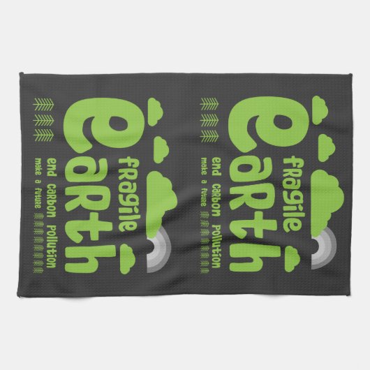 Klimawandel | Kohlenstoffverunreinigung | T - Shir Geschirrtuch (Horizontal)