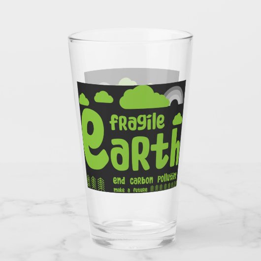 Klimawandel | Kohlenstoffverunreinigung | T - Shir Glas (Vorderseite)