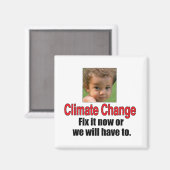 Klimawandel Magnet (Vorderseite/Rückseite)