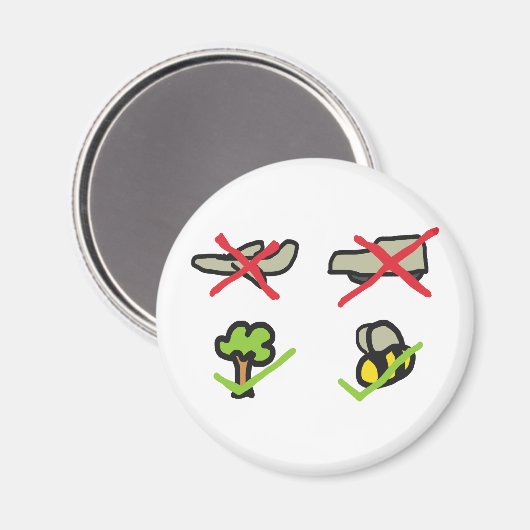 Klimawandel Magnet (Vorderseite/Rückseite)