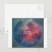 Klimawandel: "Men Argue - Nature Acts" Design Postkarte (Vorne/Hinten)