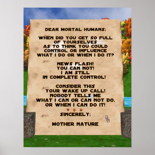 Klimawandel Poster (Vorne)