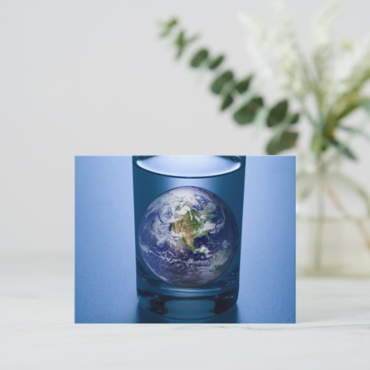 Klimawandel Postkarte (Stehend Vorderseite)